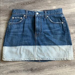 Reformation 2 tone denim skirt